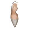 Glitter Mesh Slingback Pumps in Gold