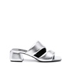 Silver Sandals with Padded Design
