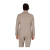 Beige Classic Suit with Button Fastening