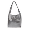 Silver Pixel Hobo Bag