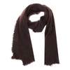 Black Cashmere Wool Bouclé Fringed Scarf