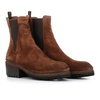 Brown Chelsea Flat Shoes Suede