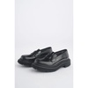 Black Leather Moccasin Shoes