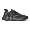 Black Sporty Sneakers with Rubber Sole