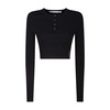Black Ribbed Knit Two-Piece Set