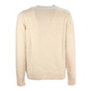Beige Wool Sweater with Diamond Design
