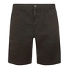 Black Cotton Bermuda Shorts with Pockets