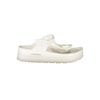 White Polyethylene Flip Flops with Ankle Strap