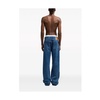 Blue Cotton Denim Jeans Rear Button