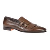 Dark Brown Double Monks Strap Shoes