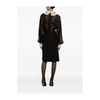 Black Bow Wool Skirt High Waist