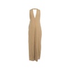 Beige Linen Maxi Dress with Pockets