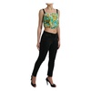 Elegant Floral Silk Blend Cropped Tank Top