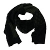 Elegant Wool Scarf in Black & Green