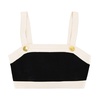 Gold Button Knit Crop Top