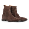 Brown Suede Zipper Boots