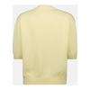 Short Sleeve Yellow Cashmere Sweater