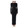 Black Sheer Knit Long Dress