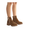 Women Casual Camel Suede Ankle Boot