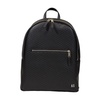 Black Plain Rucksack with Zip Pockets