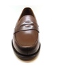 Brown Calfskin Loafer with Penny Strap
