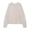 Soft Sweater with Round Neck and Fine Pattern