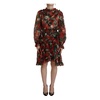 Multicolor Geranium A-line Knee Length Dress