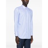 Striped Shirt Light Blue Button Front Long Sleeve