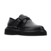 Black Leather Monk Strap Buckle Shoes
