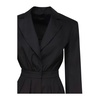 Black Rina Tracksuit with Pointed Lapel