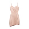 Satin Mini Dress with Asymmetric Hem