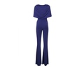 Navy Maxi Flare Jumpsuit with Hood