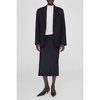 Black Silk Midi Skirt
