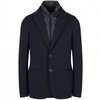 Blue Formal Jacket with Hood