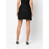 Black Asymmetric Wrap Skirt