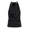 Draped Satin Sleeveless Top