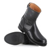 Black Leather Zipper Boots