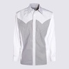 Maison Margiela White And Grey Cotton Shirt