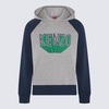Kenzo Grey, Green And Blue Cotton Sweatshirt