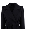 Max Mara Black Virgin Wool Trench Coat