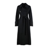 Max Mara Black Virgin Wool Trench Coat