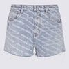 Alexander Wang Light Blue Cotton Denim Shorts