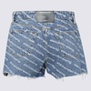 Alexander Wang Blue Cotton Shorts