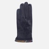Barbour Women's Tartan Trimmed Leather Gloves - Black/Classic - L