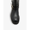 Tay Calf Length Leather Biker Boots
