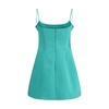 Elegant Satin Dress with Square Neckline