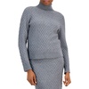 womens ribbed trim  knit turtleneck sweater