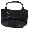 studded vere shopper bag in black leather
