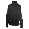 turtleneck sweater in black merino wool