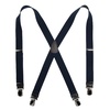 men's elastic anti slip pin clip suspenders with leather drop tabs